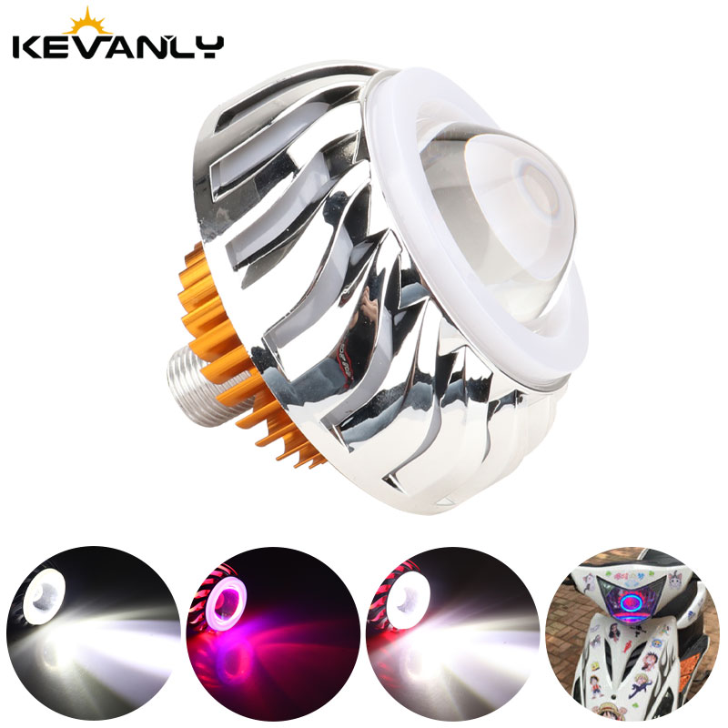 Universal Motorcycle Led Headlight Projector - Faro de motocicleta y coche, doble