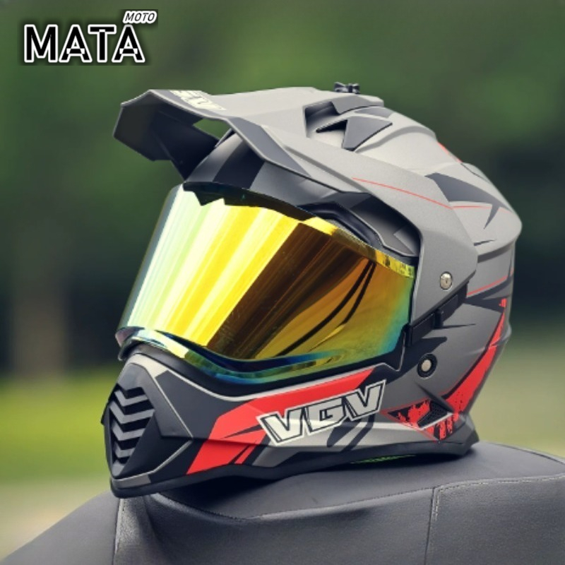 Full Face Motorcycle Helmet With Bluetooth - Casco de Motocross VGV con Certificación