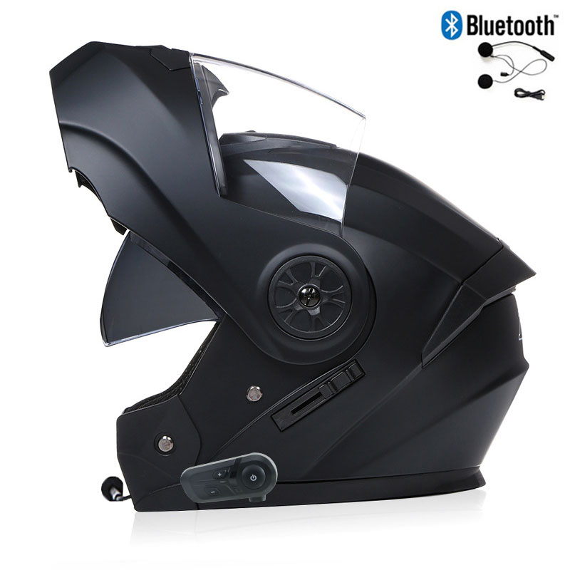 Modular Flip Up Motorcycle Helmet Dot Approved - Casco de motocicleta con Bluetooth para