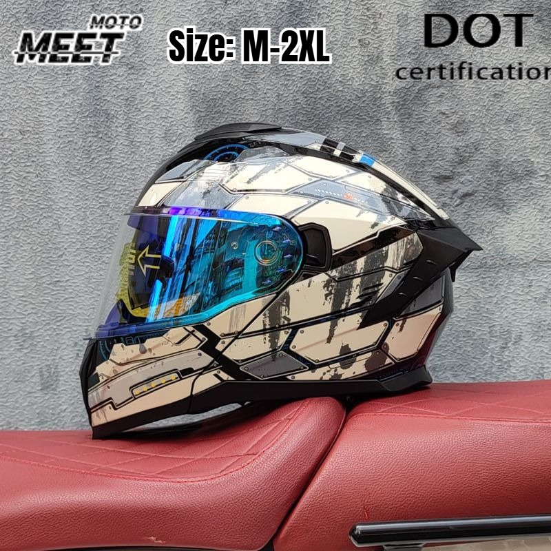 Casco de Motociclismo Integral - Dual Visor Motorcycle Racing Helmet reseña y precio