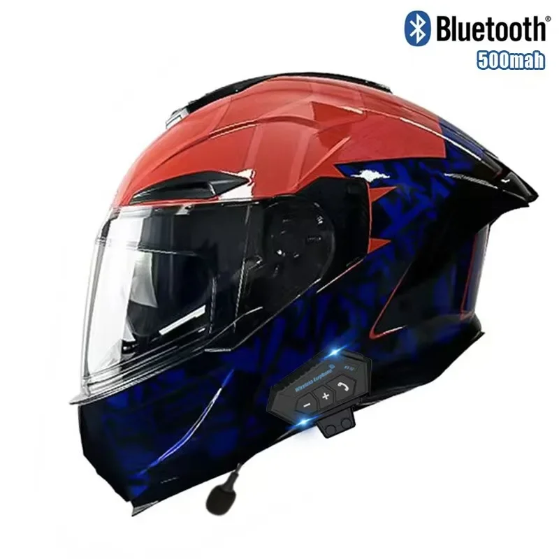 Casco de motocicleta abatible  - Full Face Motorcycle Helmet With Bluetooth reseña y precio