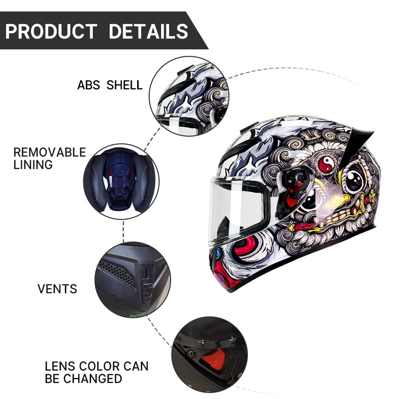 Casco de motocicleta de cara c - Full Face Motorcycle Helmet With Bluetooth reseña y precio