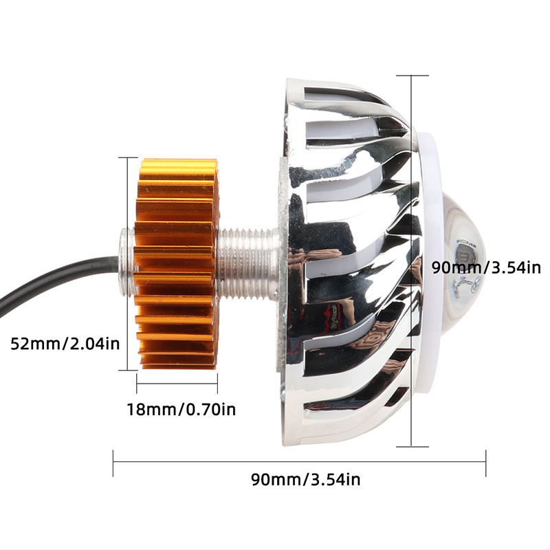 Faro de motocicleta y coche, d - Universal Motorcycle Led Headlight Projector reseña y precio