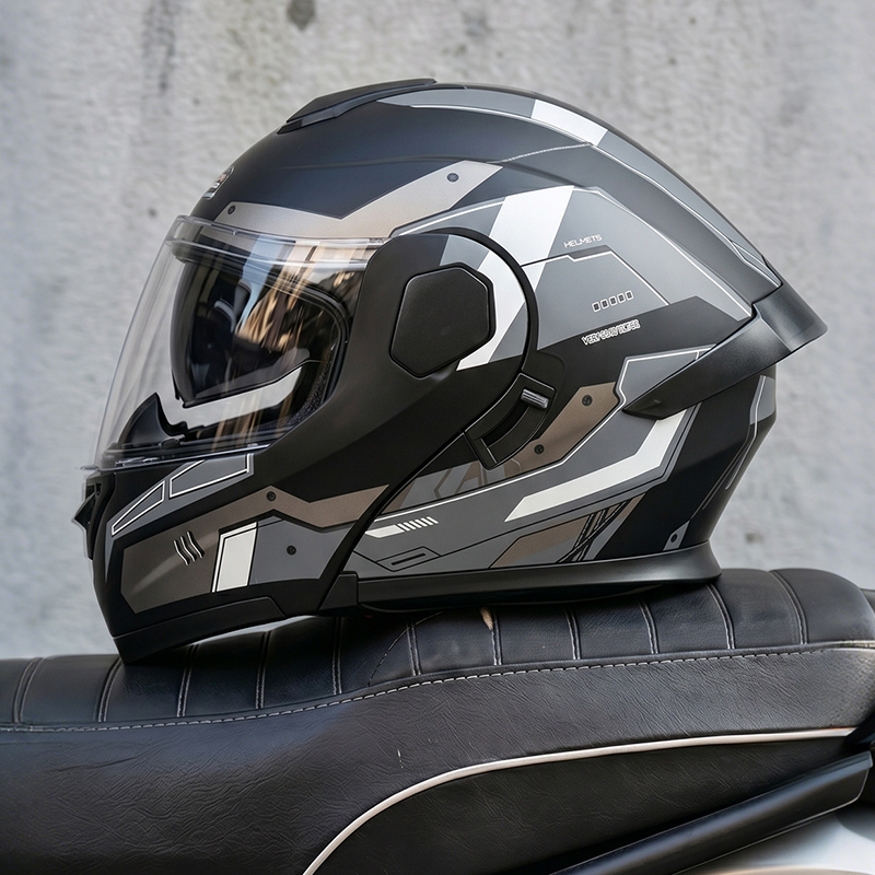 Casco de Motocicleta Abierto C - Full Face Motorcycle Helmet With Bluetooth reseña y precio