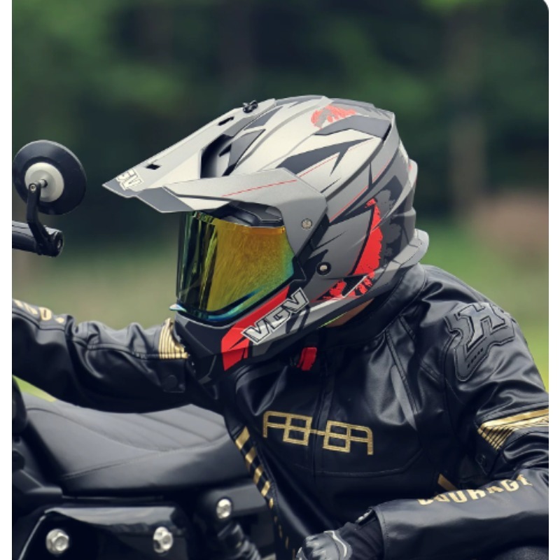 Casco de Motocross VGV con Cer - Full Face Motorcycle Helmet With Bluetooth reseña y precio