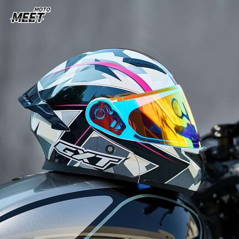 Cascos integrales aprobados po - Full Face Motorcycle Helmet With Bluetooth reseña y precio